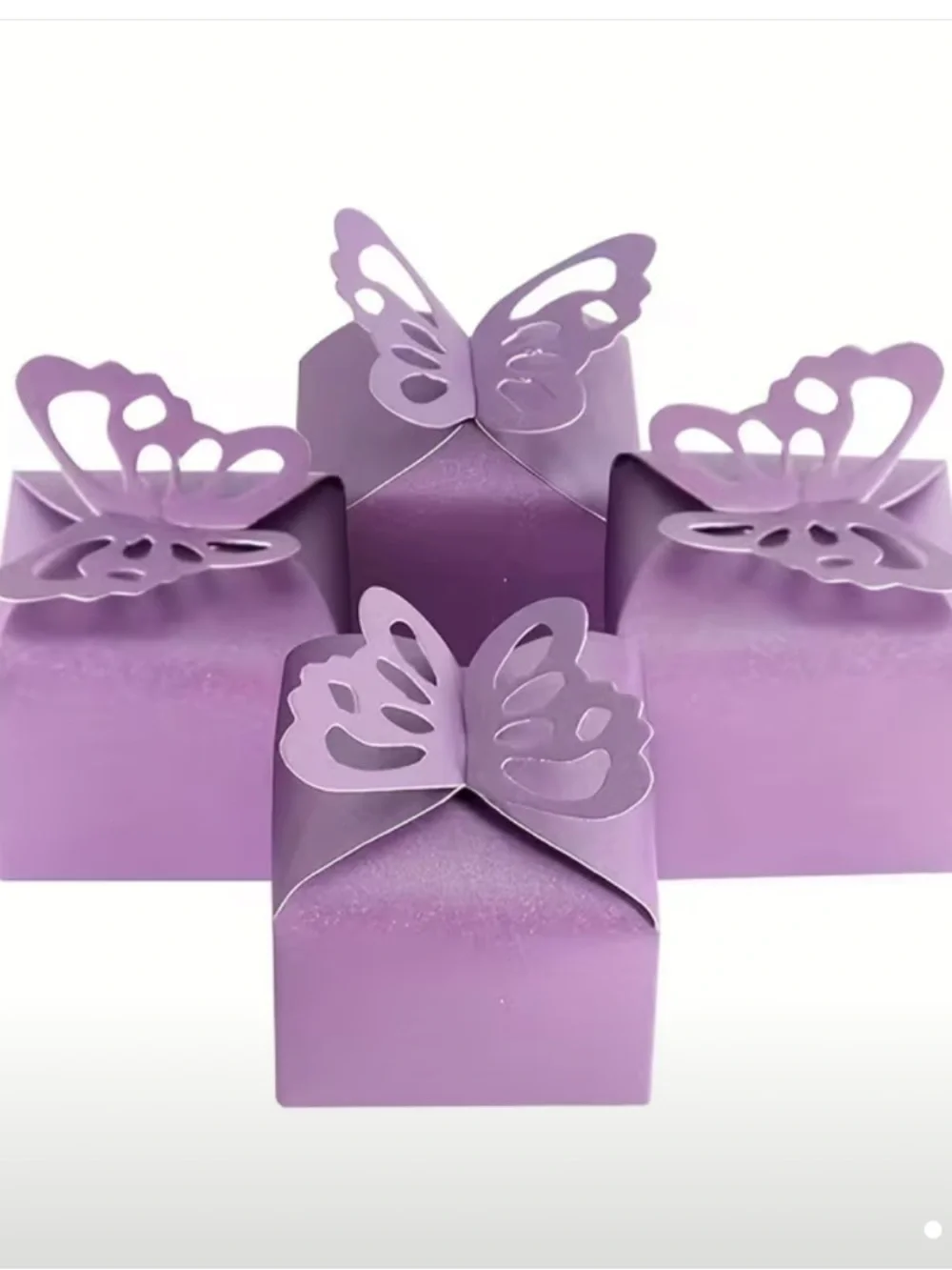 Purple and white party supplies